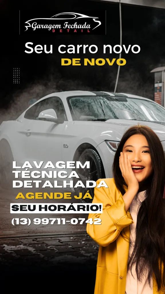 Lavagem técnica detalhada de veículo
